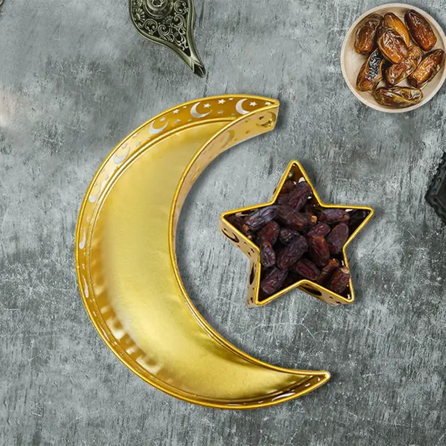 Festive Moon Star Home Furnishing Wrought Iron Tray - Shop at LoveMi