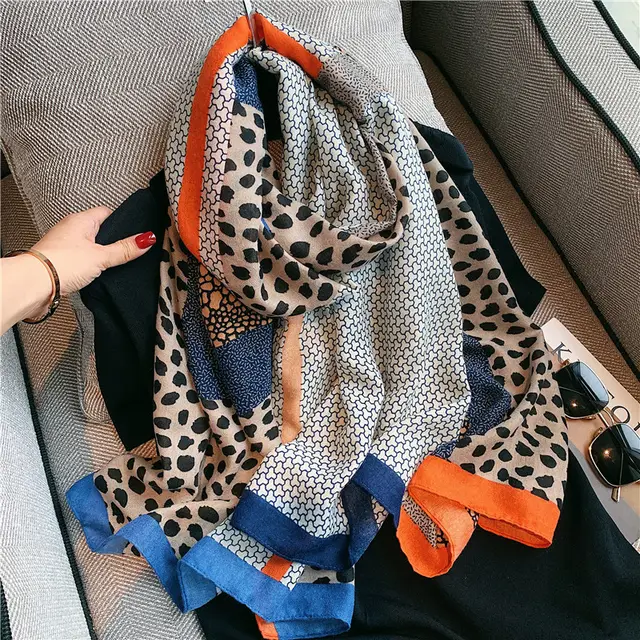 Spring And Autumn Cotton And Linen Versatile Scarf Ladies Silk Scarves Blue - Shop at LoveMi