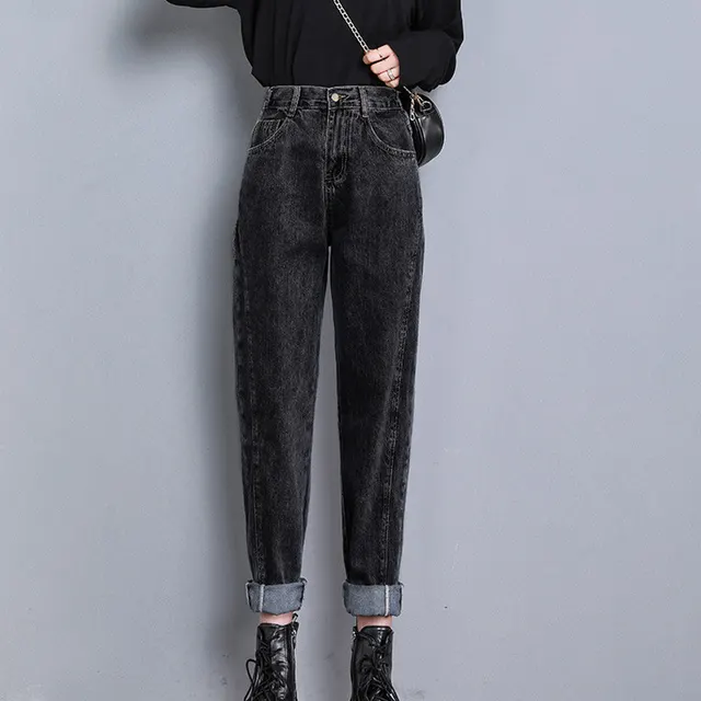 Temperament Stretch Jeans Women Fall and Winter High Waist Was Thin Black - Shop at LoveMi