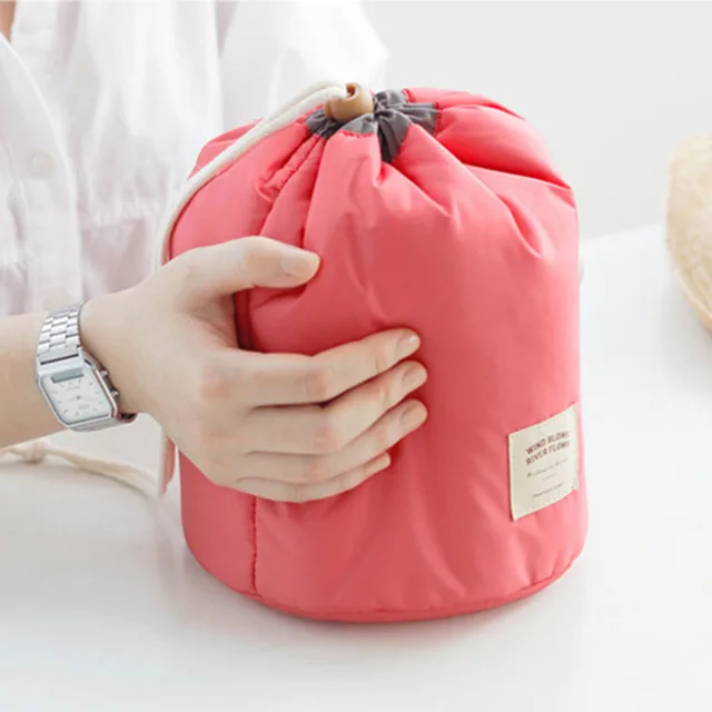 Portable Beam Storage Bag Cosmetic Storage Bag Cute Bucket Bag Red - Shop at LoveMi