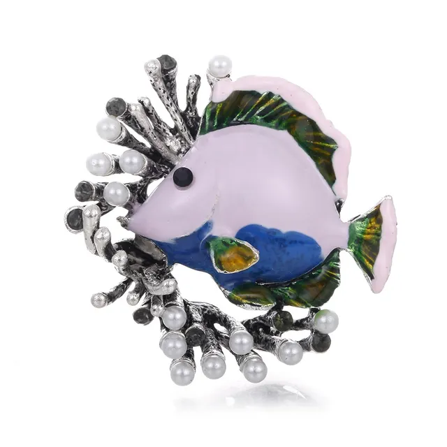 European And American New Marine Fish Corsage Accessories Pink - Shop at LoveMi