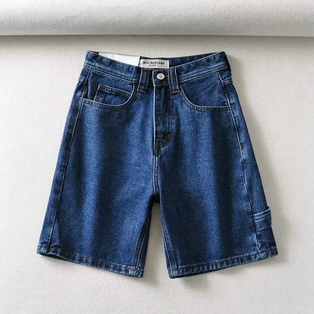 High Waist pant, Fashionable Tooling, Denim Pants Dark Blue - Shop at LoveMi