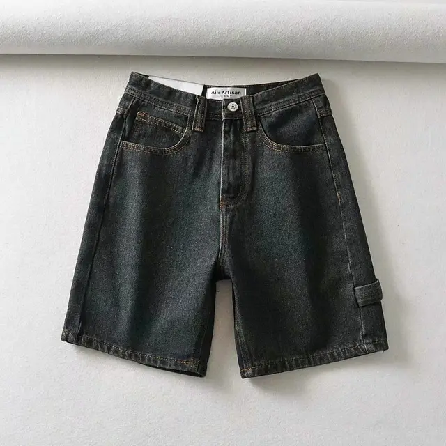 High Waist pant, Fashionable Tooling, Denim Pants Dark Grey - Shop at LoveMi