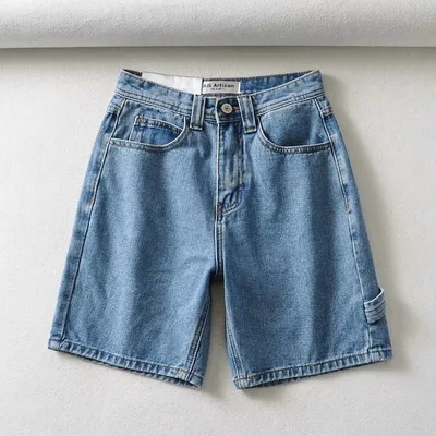 High Waist pant, Fashionable Tooling, Denim Pants Denim Blue - Shop at LoveMi
