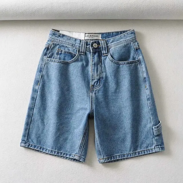 High Waist pant, Fashionable Tooling, Denim Pants Denim Blue - Shop at LoveMi