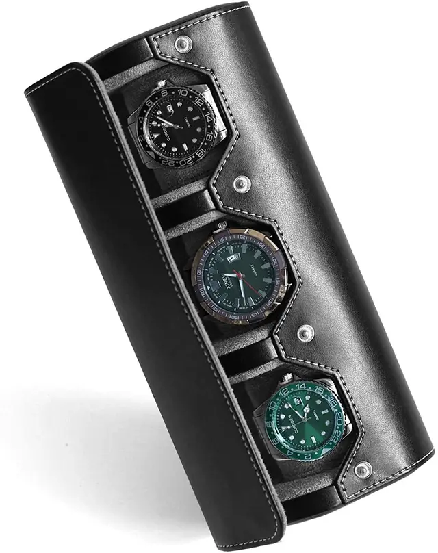 Watch Display Storage with Velvet Sections to Holder Large Watch Black - Shop at LoveMi