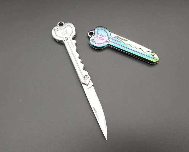 Portable mini knife folding portable outdoor knives Silver - Shop at LoveMi