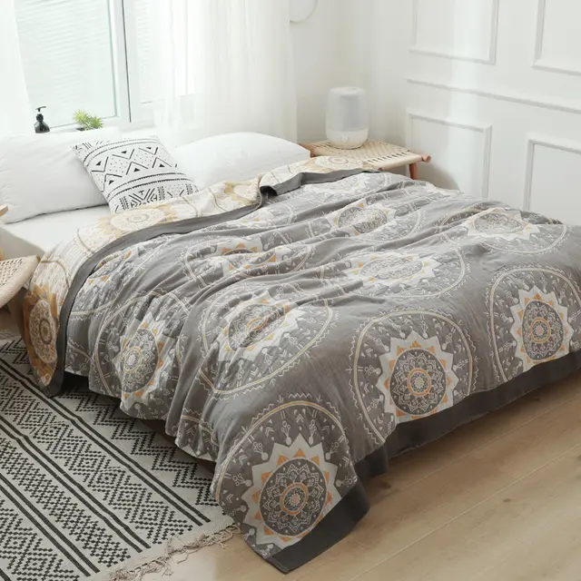Gauze Towel Is Air Conditioned And Cool In Summer Grey - Shop at LoveMi