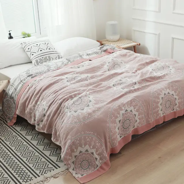 Gauze Towel Is Air Conditioned And Cool In Summer Pink - Shop at LoveMi