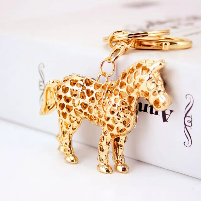 Color Steed Keychain Key Chain Metal Pendant Gold - Shop at LoveMi