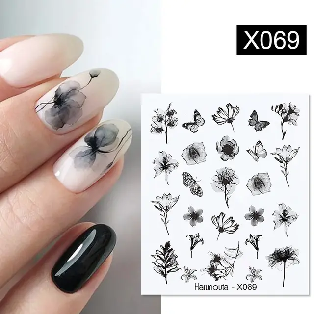Flower Nail Sticker Transfer DIY Small Watermark Decal - Shop at LoveMi