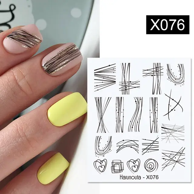 Flower Nail Sticker Transfer DIY Small Watermark Decal Q - Shop at LoveMi