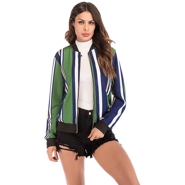 New Style Baseball Uniform Jacket Casual Top Green - Shop at LoveMi