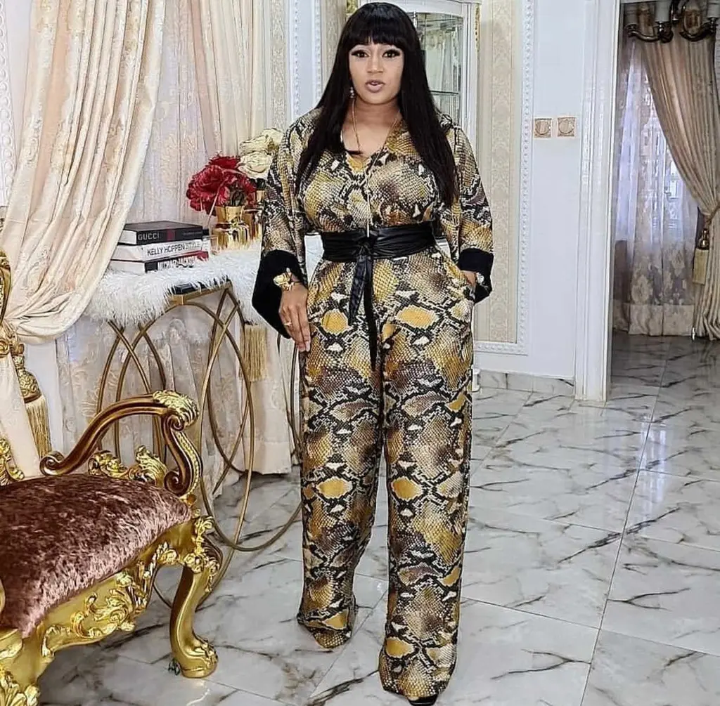 African Plus Size Women's European and American Jumpsuit - Yellow