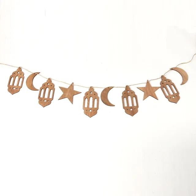 Wooden Crafts Pendants Eid Mubarak Home Decorations - Shop at LoveMi