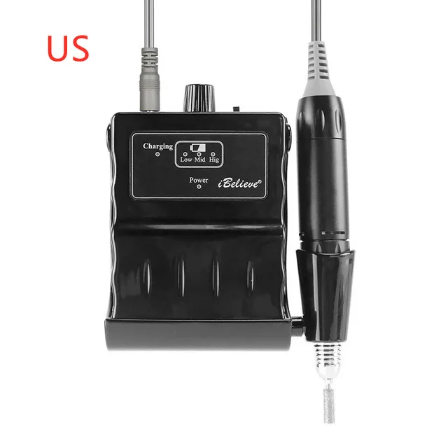 Nail Polisher Rechargeable Portable Electric Nail Polisher Nail Removal Tool Set Black - Shop at LoveMi