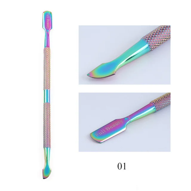 Electroplated Nail Clippers Dead Skin Fork Tweezers Manicure Polishing Tool - Shop at LoveMi