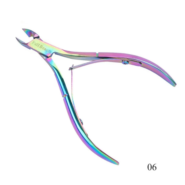 Electroplated Nail Clippers Dead Skin Fork Tweezers Manicure Polishing Tool - Shop at LoveMi