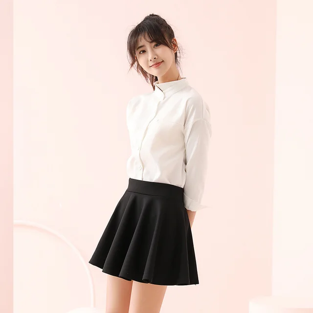Spring Skirt With High Waist and A line Is Thin Black - Shop at LoveMi