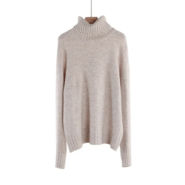 Loose Lazy Pullover Sweater Women's Bottoming Shirt Apricot - Shop at LoveMi