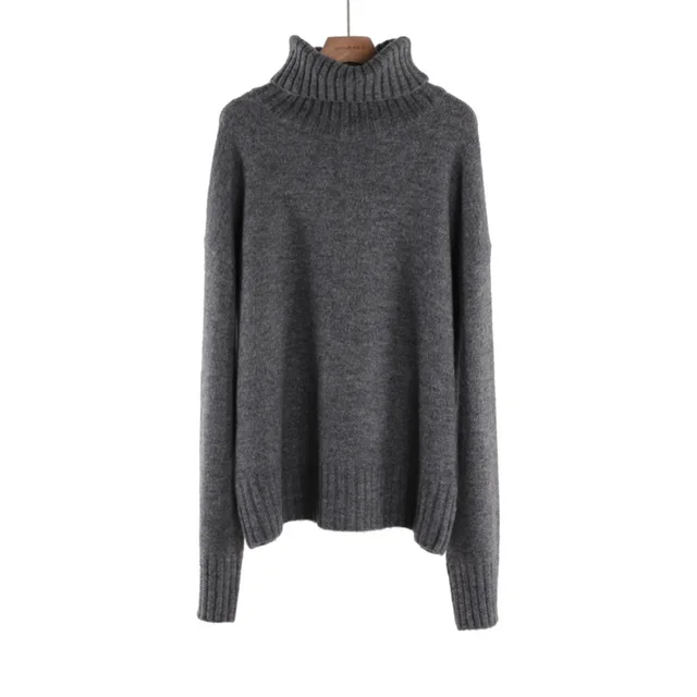 Loose Lazy Pullover Sweater Women's Bottoming Shirt Dark Grey - Shop at LoveMi