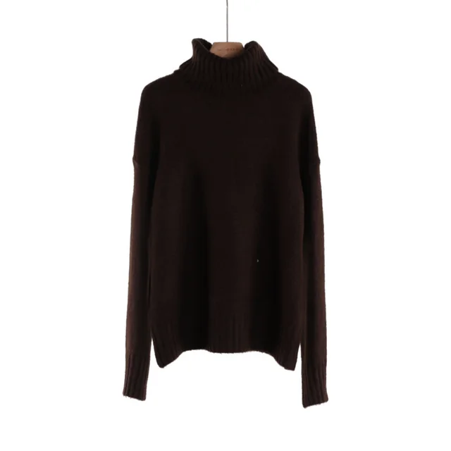 Loose Lazy Pullover Sweater Women's Bottoming Shirt Dark Maroon - Shop at LoveMi