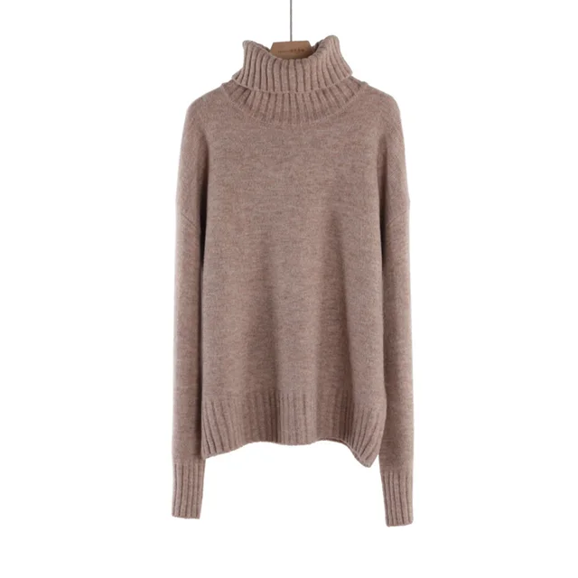 Loose Lazy Pullover Sweater Women's Bottoming Shirt Khaki - Shop at LoveMi