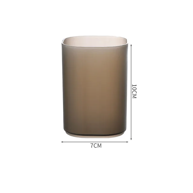 Simple Transparent Frosted Multifunctional Stationery Tube Grey - Shop at LoveMi