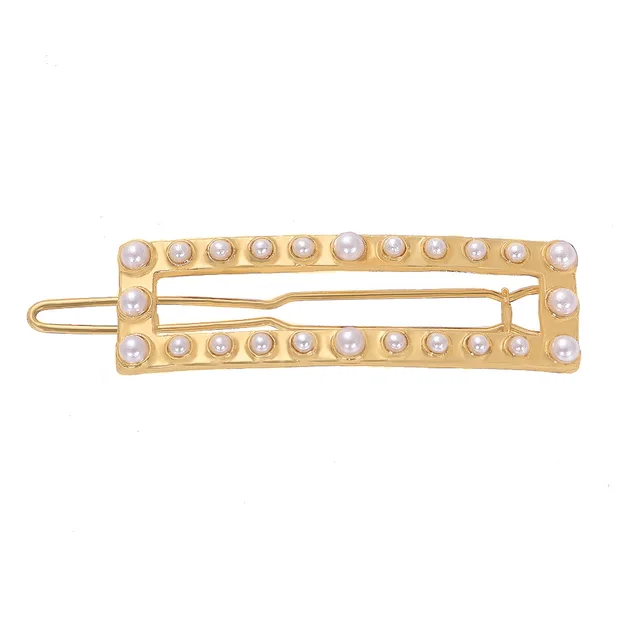 Fashion Word Clip Alloy Inlaid Pearl Hairpin - Shop at LoveMi