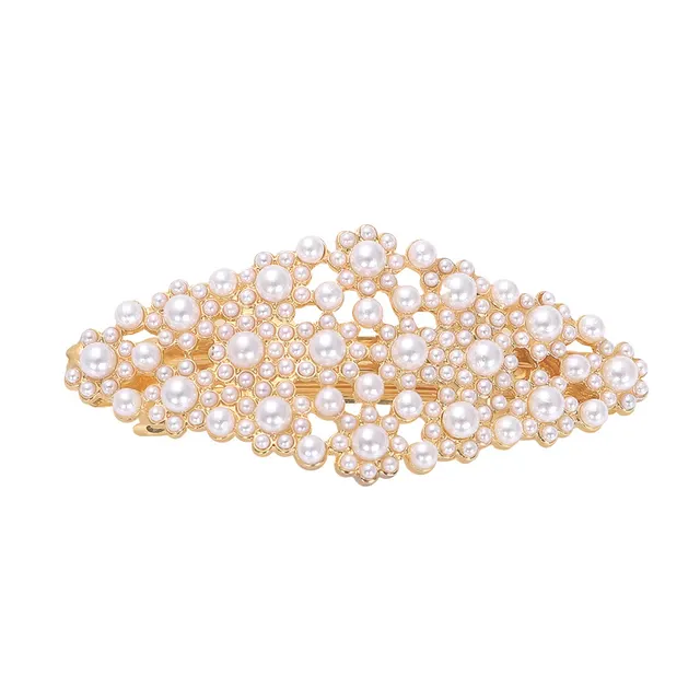 Fashion Word Clip Alloy Inlaid Pearl Hairpin - Shop at LoveMi