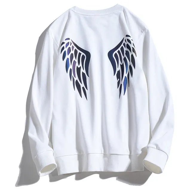 Men's Round Neck Sweater With Colorful Reflective Wings - Shop at LoveMi