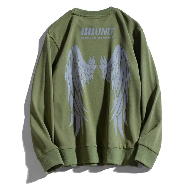 Men's Round Neck Sweater With Colorful Reflective Wings K - Shop at LoveMi