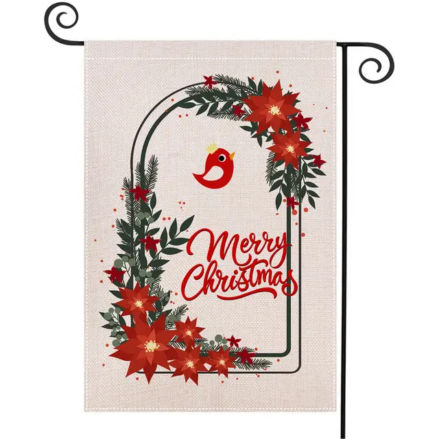 Banner Christmas Garden Flag Holiday Celebration Party Decoration - Shop at LoveMi