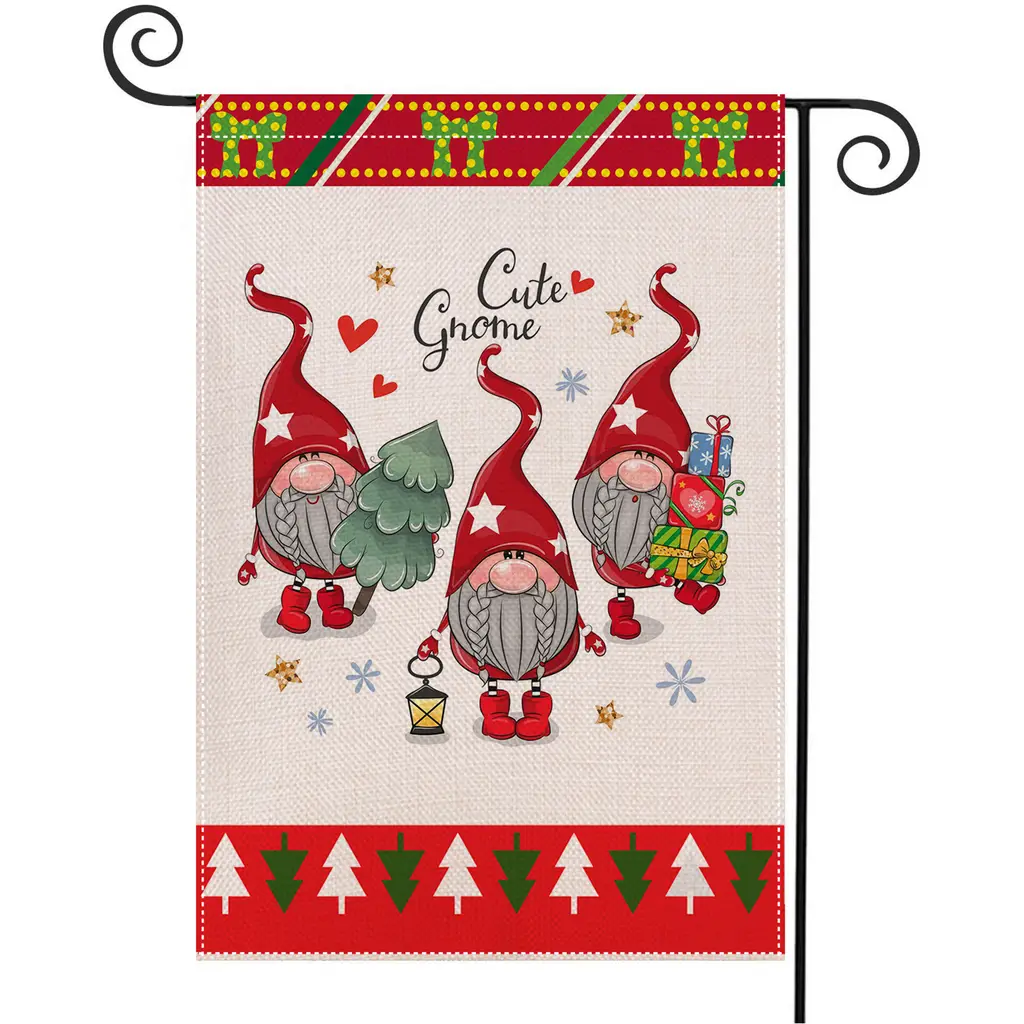 Banner Christmas Garden Flag Holiday Celebration Party Decoration