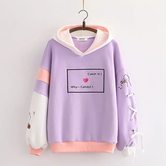 Gentle Wind Sweater Female Jacket Junior High School Girl Purple - Shop at LoveMi