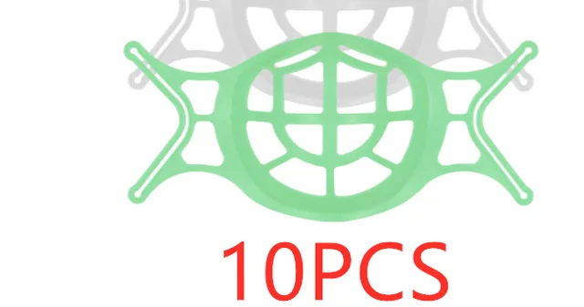 Anti stuff Inner Support Mouth And Nose Separation Silicone TPE Mask Green 10Pcs - Shop at LoveMi