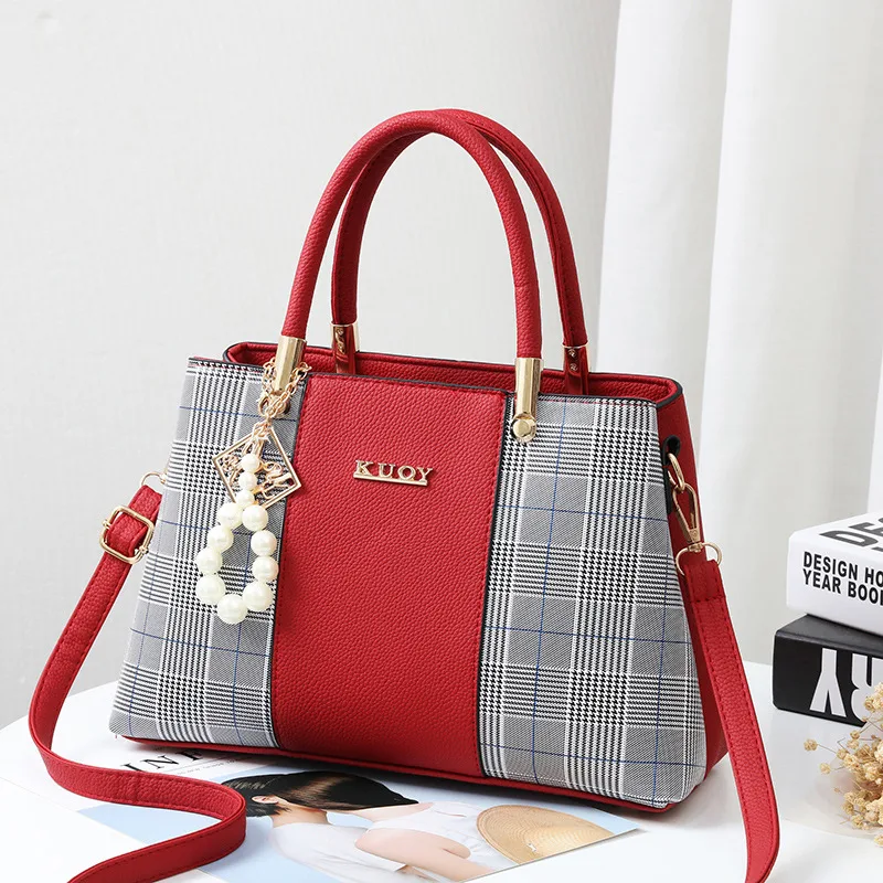 All match Handbag Ladies One shoulder Messenger Bag Korean Version Red - Shop at LoveMi