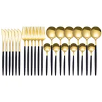 24Pcs Black Gold