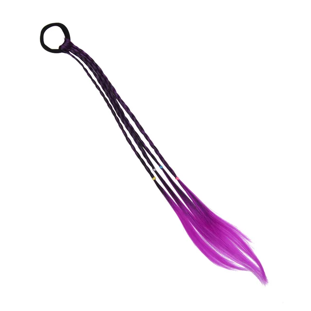 Braid Dirty Braid Show Color Gradual Change Braid High Temperature Silk Pigtail Purple - Shop at LoveMi