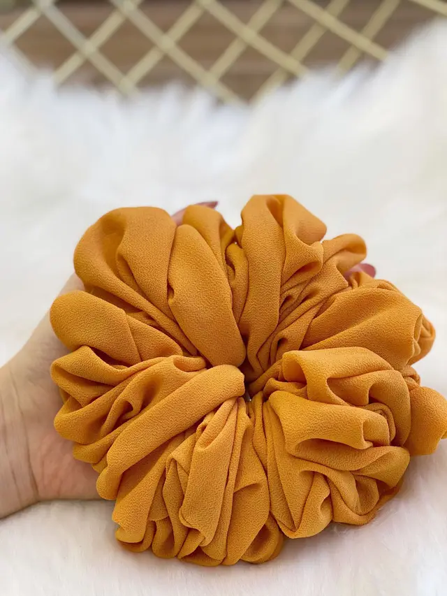 Pearl Chiffon Bunch Hair Tie Pure Color Primer Head Flower H - Shop at LoveMi