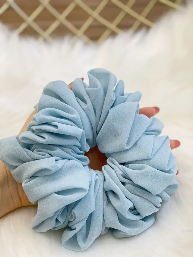 Pearl Chiffon Bunch Hair Tie Pure Color Primer Head Flower J - Shop at LoveMi