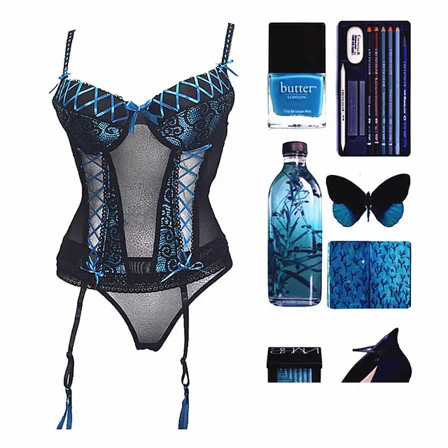 Palace Fish Bone Sexy Corset Blue - Shop at LoveMi