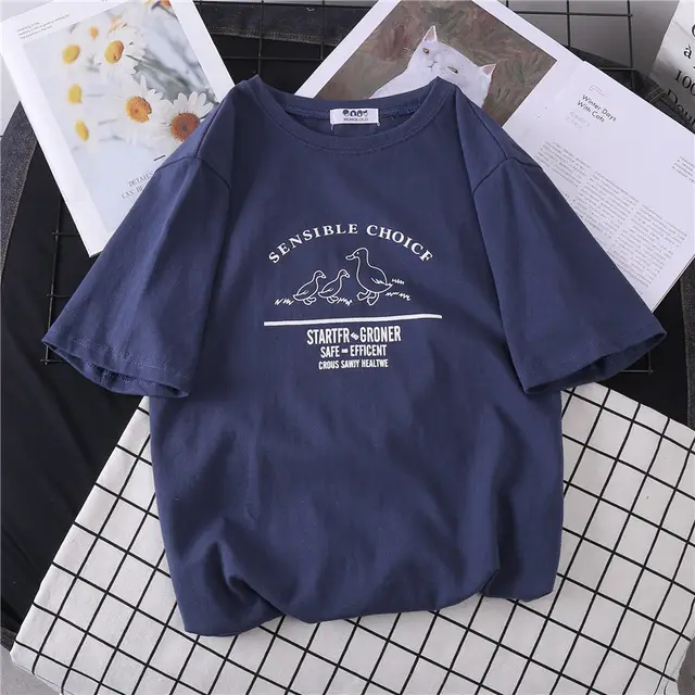 White Short Sleeve T shirt Female New Style Spring - Shop at LoveMi