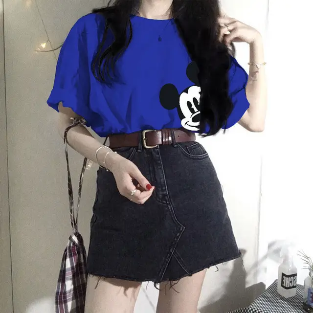 Student Loose, All match Blouse With Half Sleeves Blue - Shop at LoveMi