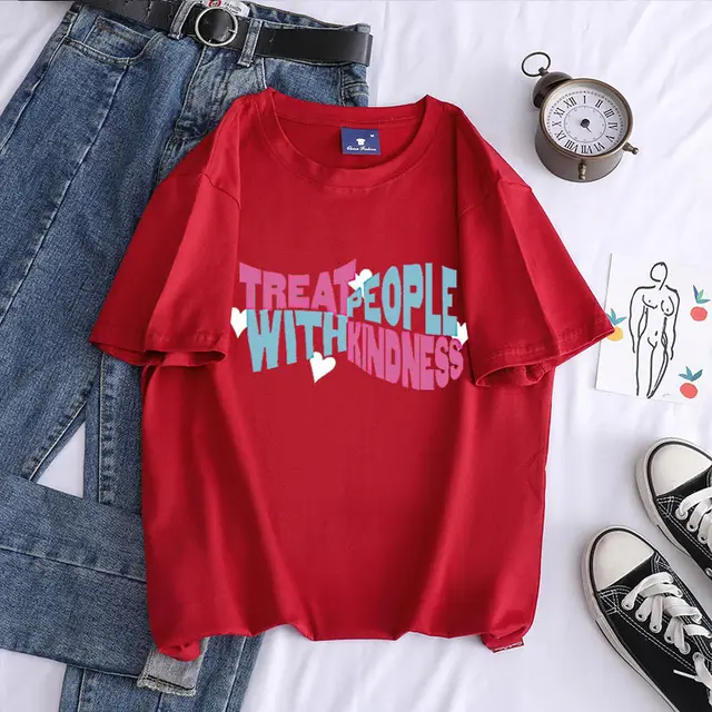 Printed Pattern All Match Personality Round Neck Top Dark Red - Shop at LoveMi