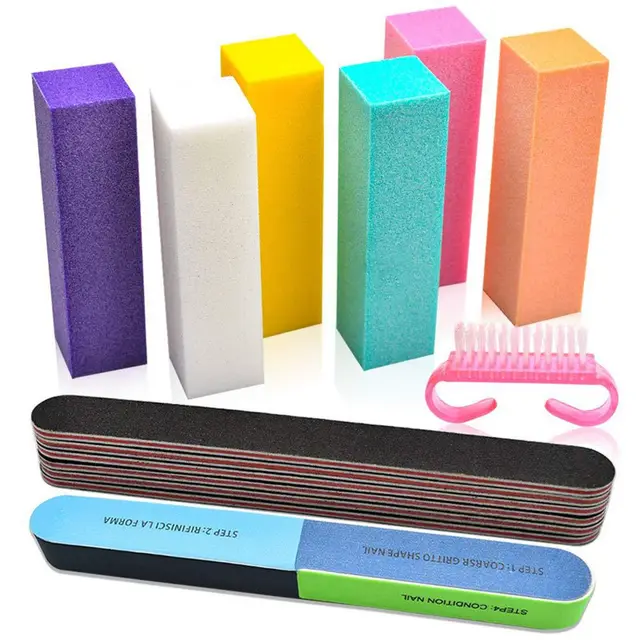 Nail Tools Sponge Color Tofu Polishing Bar Set - Shop at LoveMi
