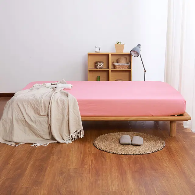 Encrypted pure color cotton beauty bedspread protection pad mattress cover Pink - Shop at LoveMi