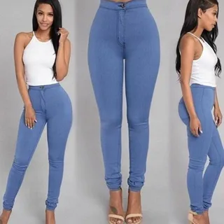 Fashion elastic jeans women leggings ladies - Wathet