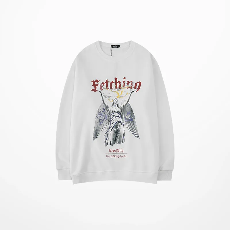 Autumn Super Fire Couple Autumn And Winter Graffiti Hoodie Jacket - White