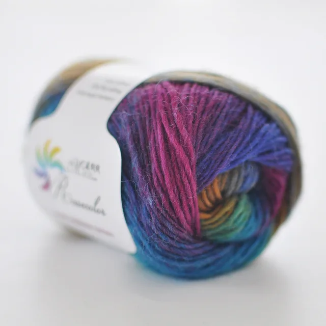 Long Section Dyed Wool Rainbow Thread Coat Shawl Scarf - Shop at LoveMi